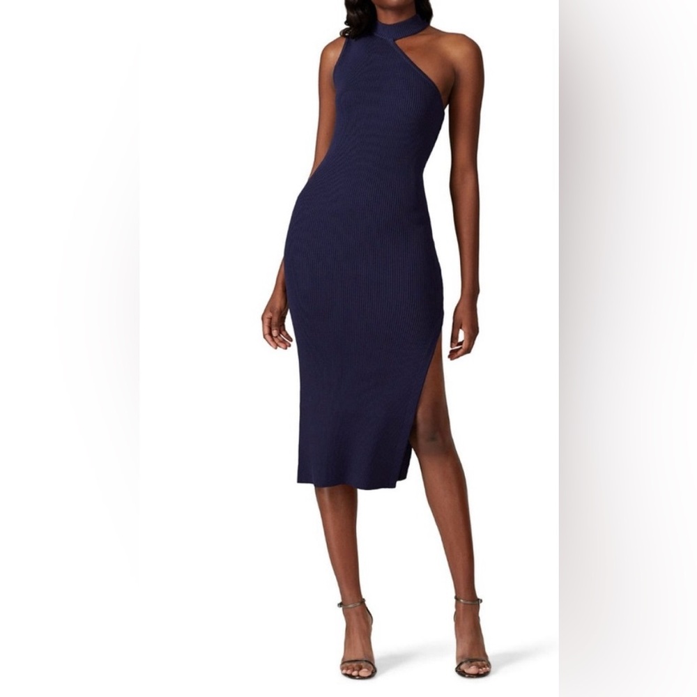 Manning Cartell Elegant One Shoulder Navy Dress